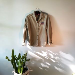 Khaki Cotton Button Down Boy Shirt